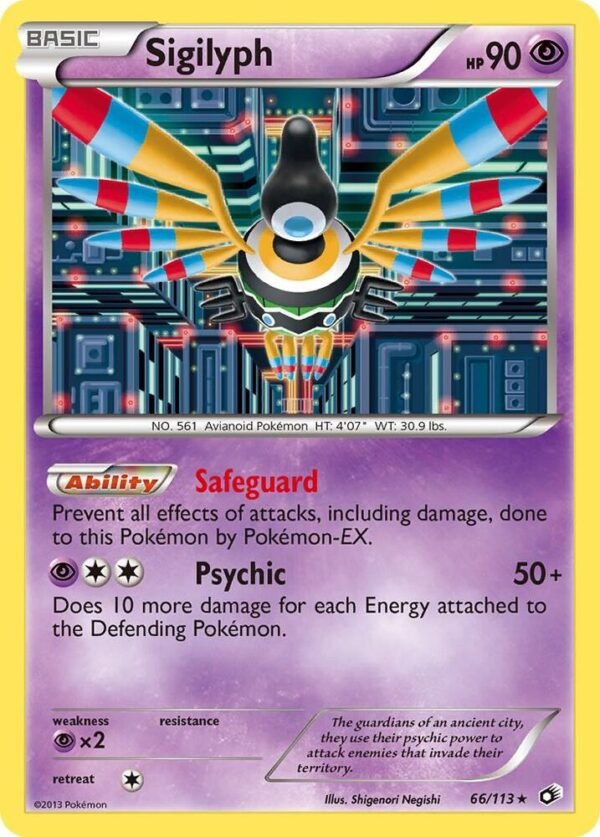 Sigilyph 66/113 Reverse Holofoil Legendary Treasures Sigilyph 66/113 Reverse Holofoil Legendary Treasures