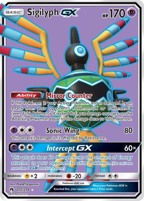 Sigilyph GX (Full Art) 202/214 Holofoil SM – Lost Thunder Sigilyph GX (Full Art) 202/214 Holofoil SM – Lost Thunder