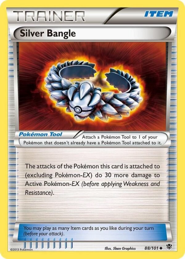 Silver Bangle 88/101 Reverse Holofoil Plasma Blast Silver Bangle 88/101 Reverse Holofoil Plasma Blast