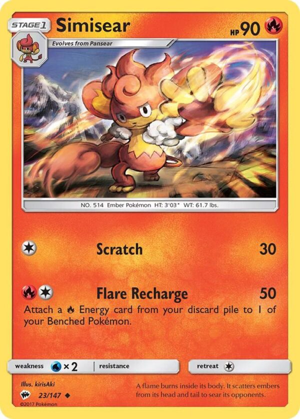 Simisear 23/147 Normal SM – Burning Shadows