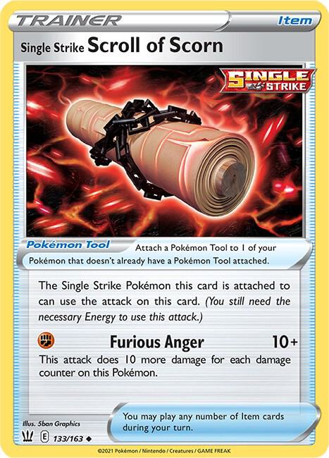 Single Strike Scroll of Scorn 133/163 Reverse Holofoil SWSH05: Battle Styles