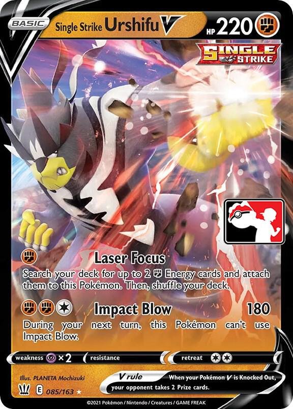 Single Strike Urshifu V 085/163 Holofoil Prize Pack Series Cards