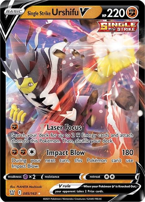 Single Strike Urshifu V 085/163 Holofoil SWSH05: Battle Styles