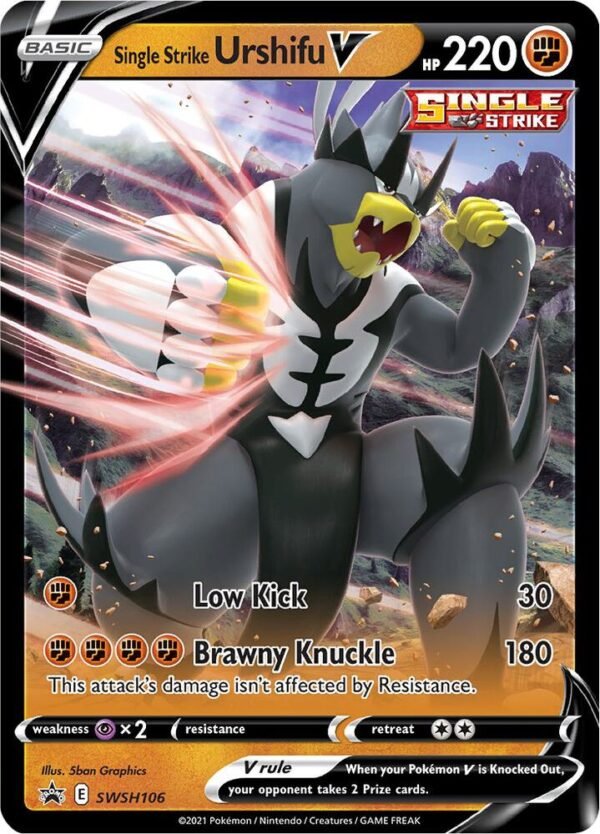 Single Strike Urshifu V SWSH106 Holofoil SWSH: Sword & Shield Promo Cards