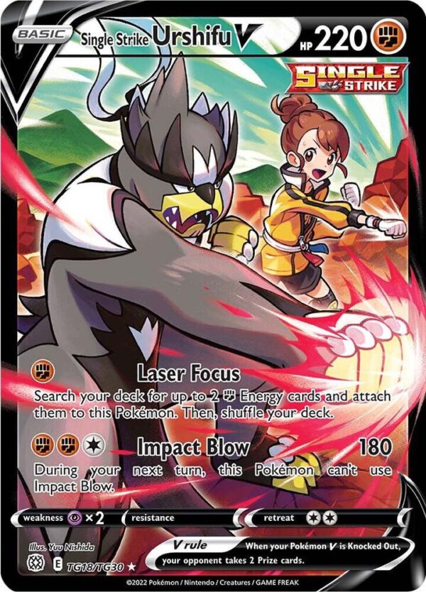 Single Strike Urshifu V TG18/TG30 Holofoil SWSH09: Brilliant Stars Trainer Gallery