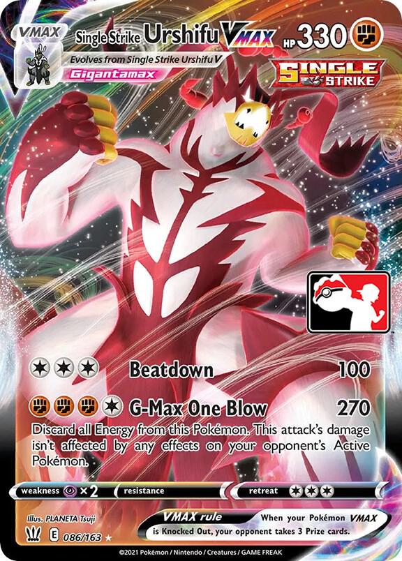 Single Strike Urshifu VMAX 086/163 Holofoil Prize Pack Series Cards