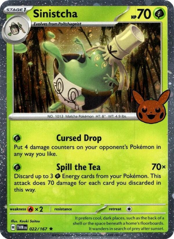 Sinistcha (Cosmos Holo) 022/167 Holofoil Trick or Trade BOOster Bundle 2024