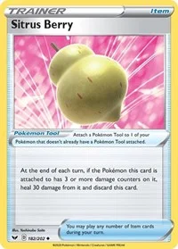 Sitrus Berry | 182/202 | Reverse Holofoil | SWSH01: Sword & Shield Base Set