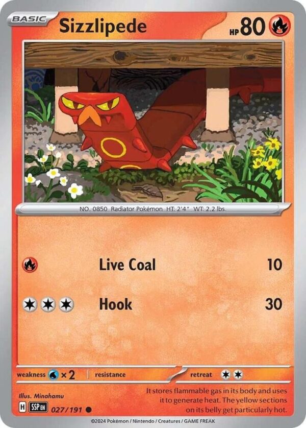 Sizzlipede 027/191 Reverse Holofoil SV08: Surging Sparks
