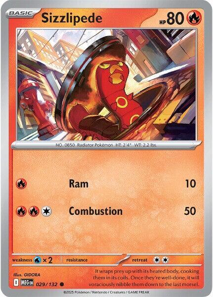 Sizzlipede 029/132 Normal ME01: Mega Evolution