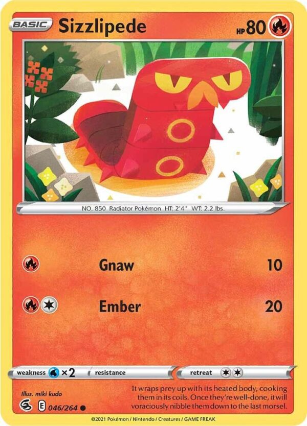 Sizzlipede (46) 046/264 Normal SWSH08: Fusion Strike