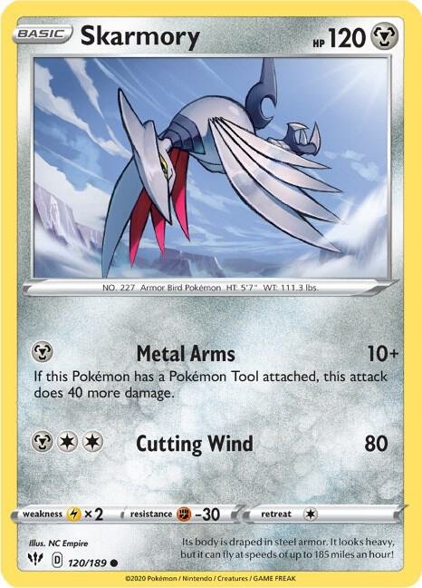 Skarmory 120/189 Reverse Holofoil SWSH03: Darkness Ablaze