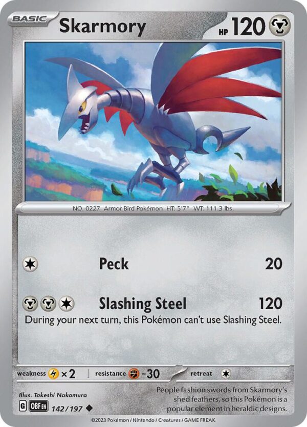Skarmory 142/197 Normal SV03: Obsidian Flames Skarmory 142/197 Normal SV03: Obsidian Flames