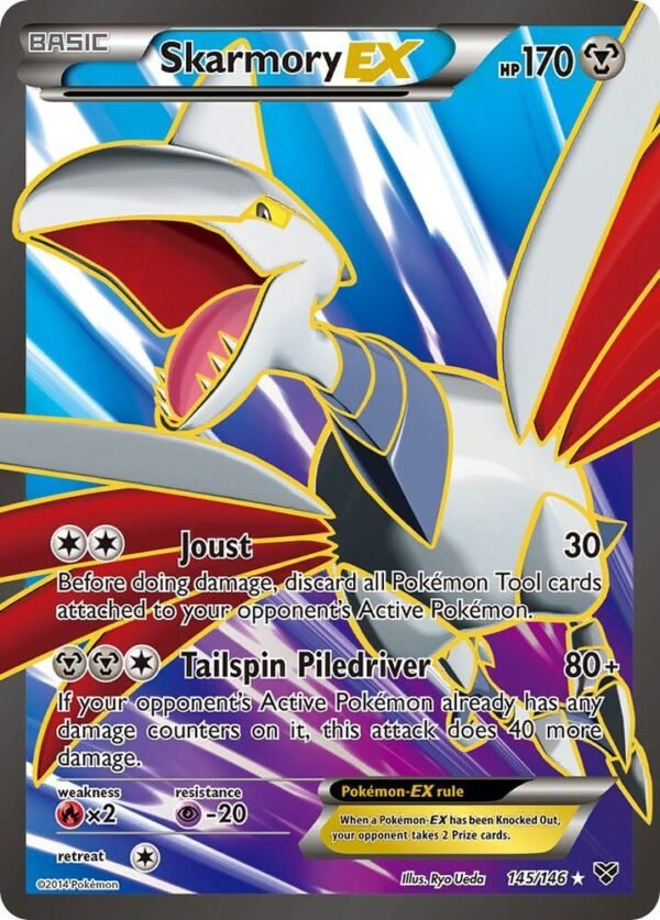 Skarmory EX (145 Full Art) 145/146 Holofoil XY Base Set Skarmory EX (145 Full Art) 145/146 Holofoil XY Base Set