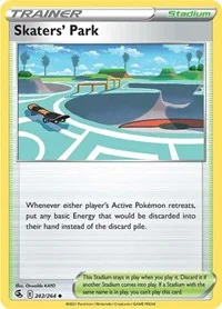 Skaters' Park | 242/264 | Reverse Holofoil | SWSH08: Fusion Strike