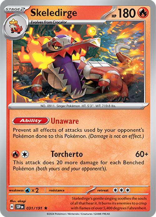 Skeledirge 031/191 Holofoil SV08: Surging Sparks Skeledirge 031/191 Holofoil SV08: Surging Sparks