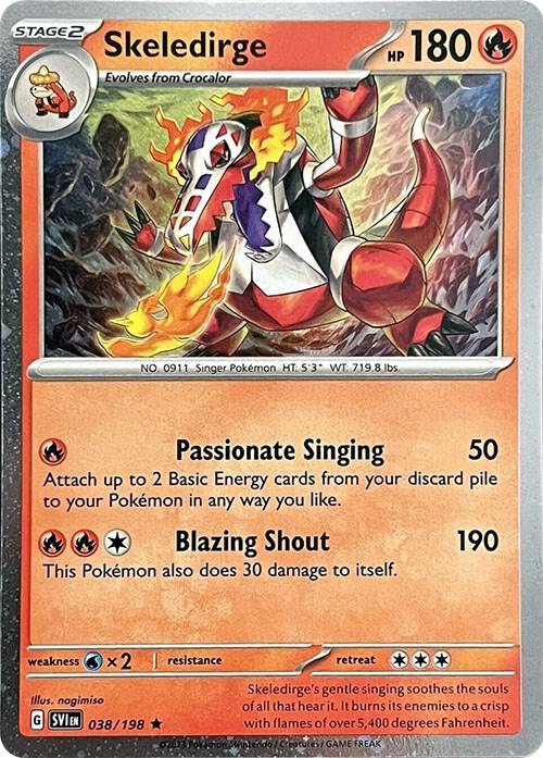 Skeledirge 038/198 (Cosmos Holo) Holofoil Miscellaneous Cards & Products Skeledirge 038/198 (Cosmos Holo) Holofoil Miscellaneous Cards & Products