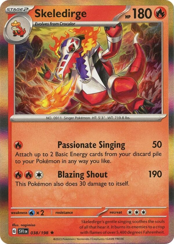 Skeledirge 038/198 Reverse Holofoil SV01: Scarlet & Violet Base Set