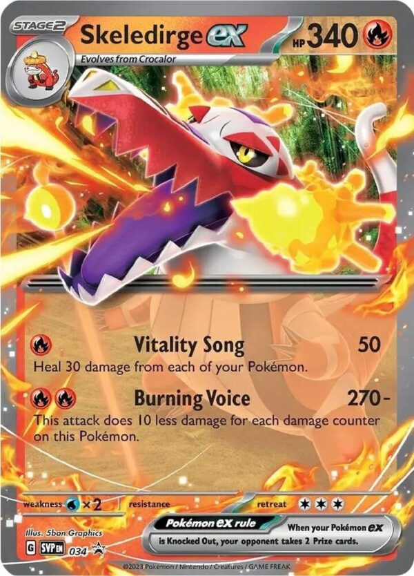 Skeledirge ex 034 Holofoil SV: Scarlet & Violet Promo Cards Skeledirge ex 034 Holofoil SV: Scarlet & Violet Promo Cards