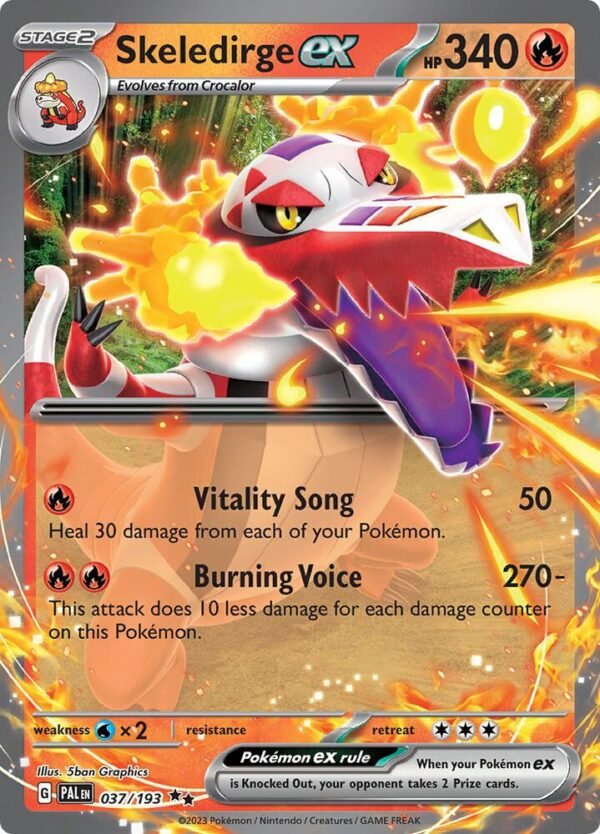 Skeledirge ex 037/193 Holofoil SV02: Paldea Evolved Skeledirge ex 037/193 Holofoil SV02: Paldea Evolved