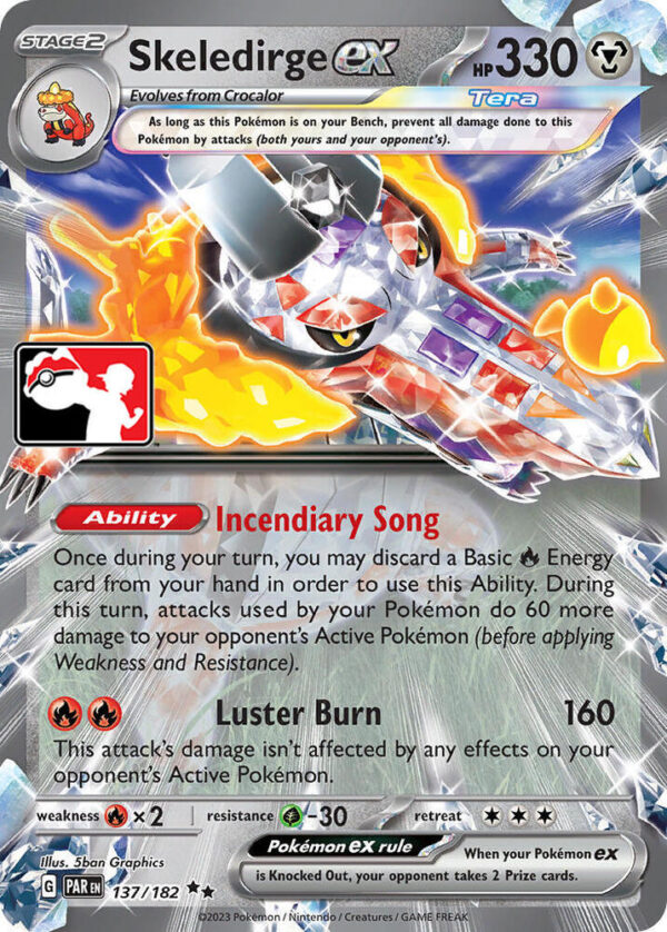 Skeledirge ex 137 137/182 Holofoil Prize Pack Series Cards