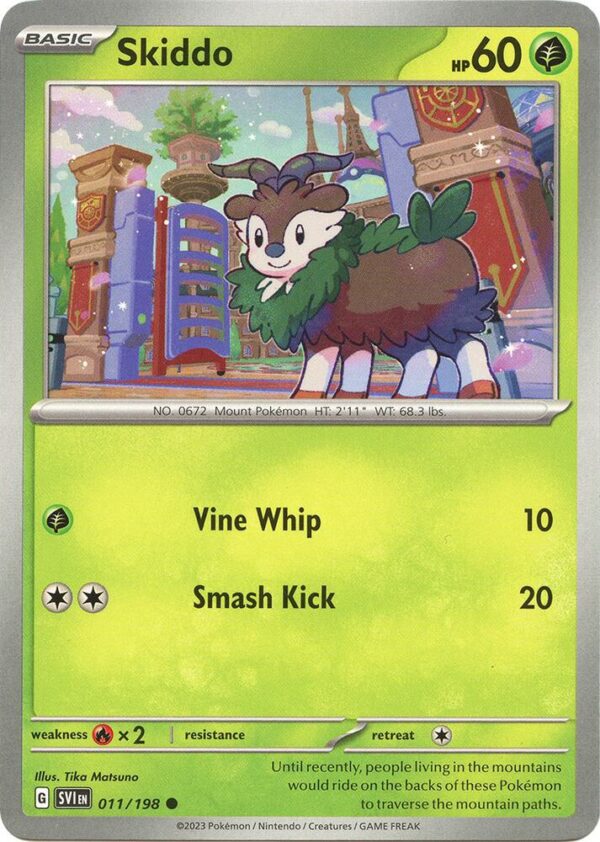 Skiddo 011/198 Normal SV01: Scarlet & Violet Base Set Skiddo 011/198 Normal SV01: Scarlet & Violet Base Set