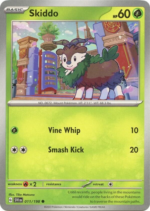 Skiddo 011/198 Reverse Holofoil SV01: Scarlet & Violet Base Set
