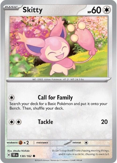 Skitty 130/162 Reverse Holofoil SV05: Temporal Forces