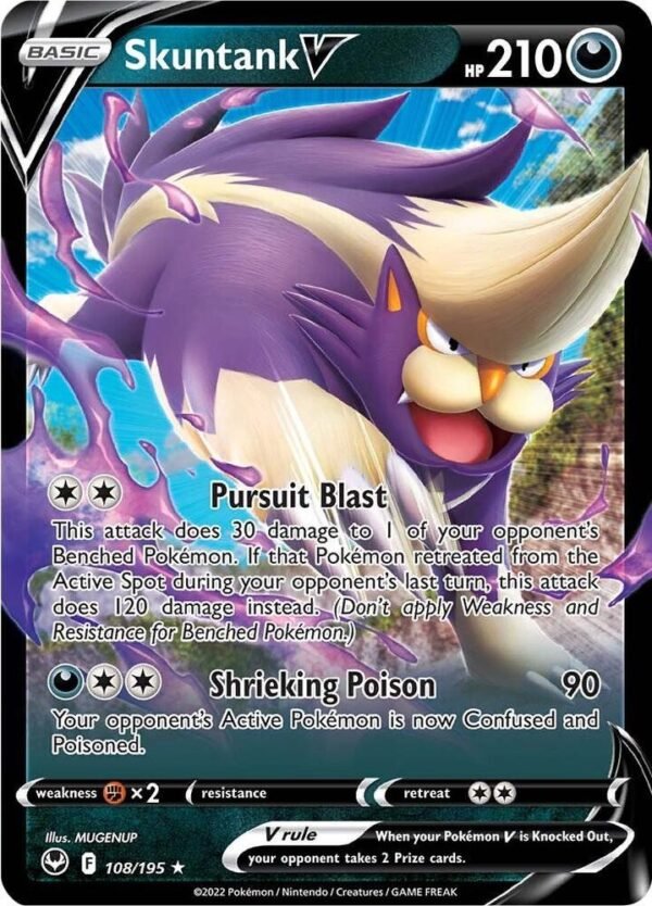 Skuntank V 108/195 Holofoil SWSH12: Silver Tempest