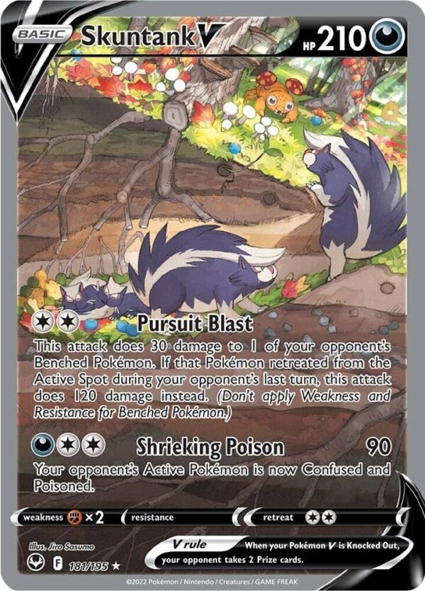 Skuntank V (Alternate Full Art) 181/195 Holofoil SWSH12: Silver Tempest