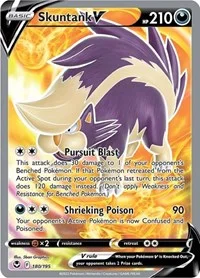 Skuntank V (Full Art) | 180/195 | Holofoil | SWSH12: Silver Tempest