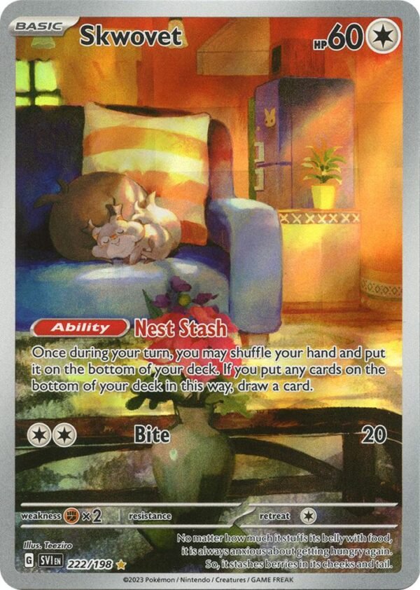 Skwovet 222/198 Holofoil SV01: Scarlet & Violet Base Set Skwovet 222/198 Holofoil SV01: Scarlet & Violet Base Set