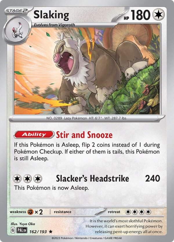 Slaking 162/193 Reverse Holofoil SV02: Paldea Evolved Slaking 162/193 Reverse Holofoil SV02: Paldea Evolved
