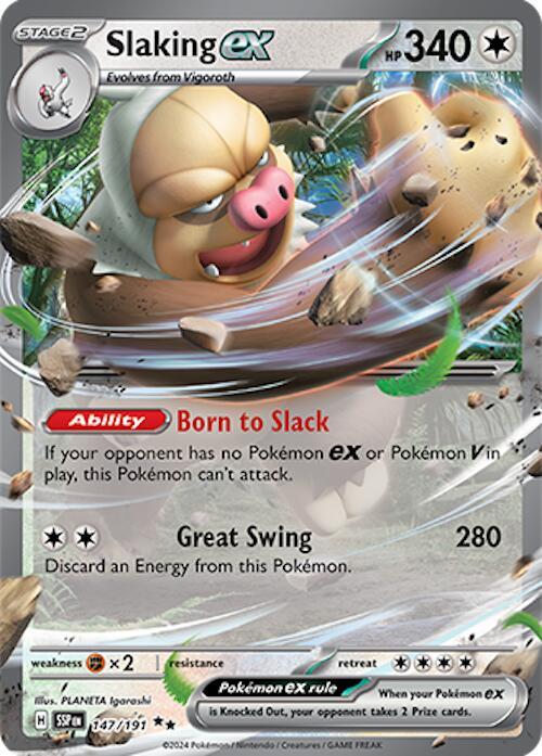 Slaking ex 147/191 Holofoil SV08: Surging Sparks