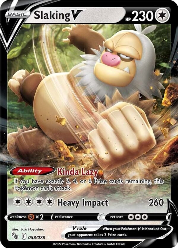 Slaking V 058/078 Holofoil Pokemon GO