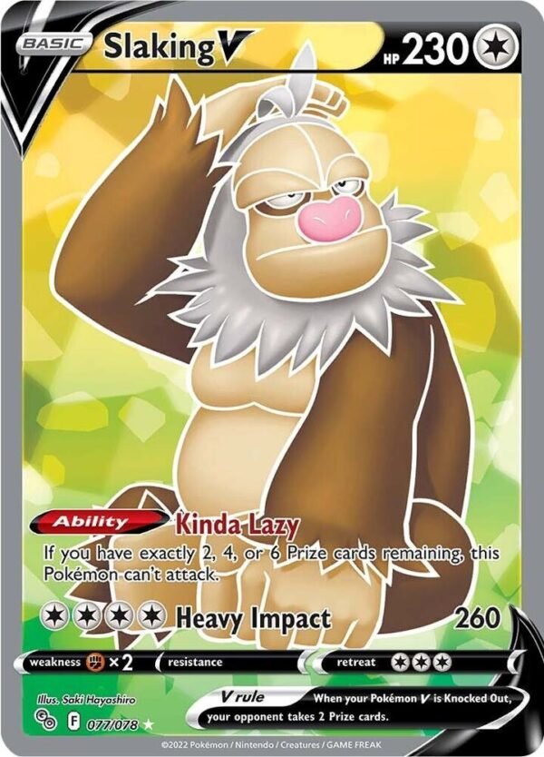 Slaking V (Full Art) 077/078 Holofoil Pokemon GO