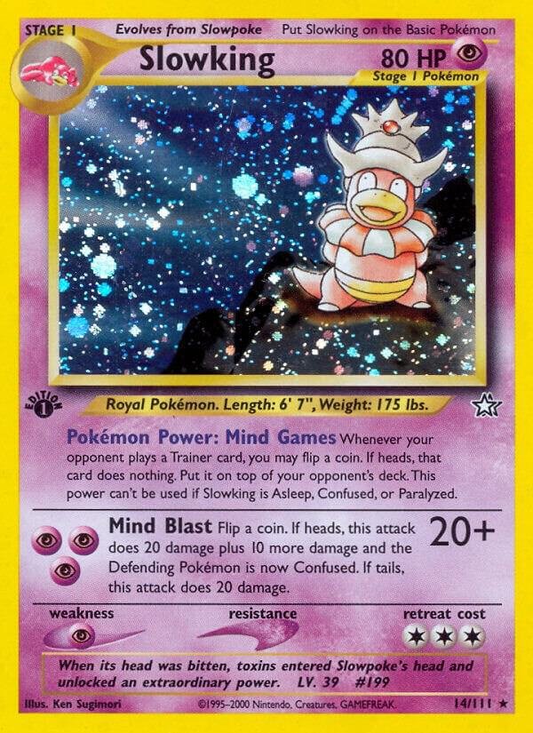 Slowking 014/111 1st Edition Holofoil Neo Genesis Slowking 014/111 1st Edition Holofoil Neo Genesis
