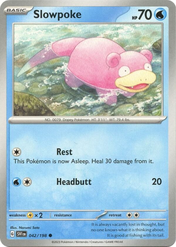 Slowpoke 042/198 Normal SV01: Scarlet & Violet Base Set Slowpoke 042/198 Normal SV01: Scarlet & Violet Base Set