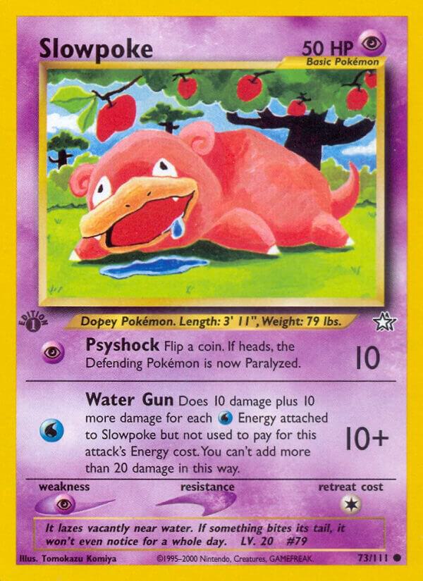Slowpoke 073/111 1st Edition Neo Genesis Slowpoke 073/111 1st Edition Neo Genesis