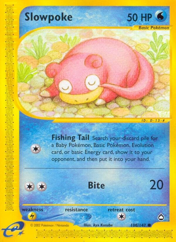 Slowpoke 108/147 Reverse Holofoil Aquapolis