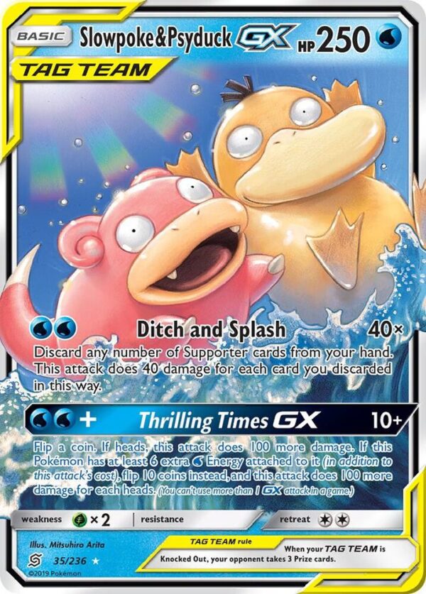 Slowpoke & Psyduck GX 35/236 Holofoil SM – Unified Minds Slowpoke & Psyduck GX 35/236 Holofoil SM – Unified Minds