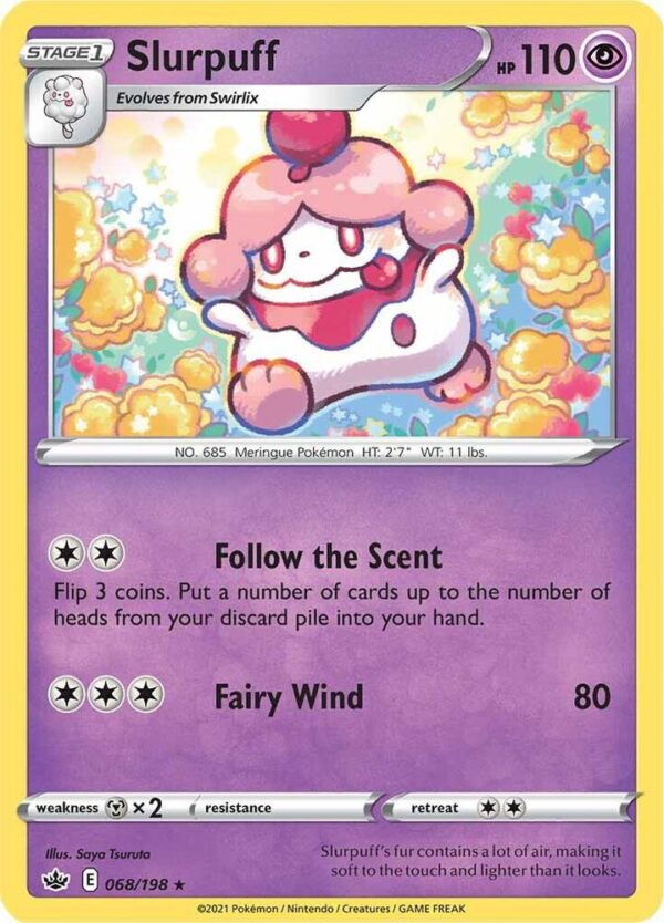 Slurpuff 068/198 Reverse Holofoil SWSH06: Chilling Reign