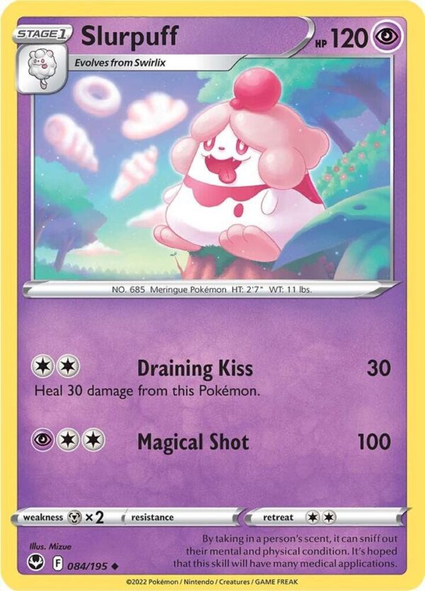 Slurpuff 084/195 Reverse Holofoil SWSH12: Silver Tempest