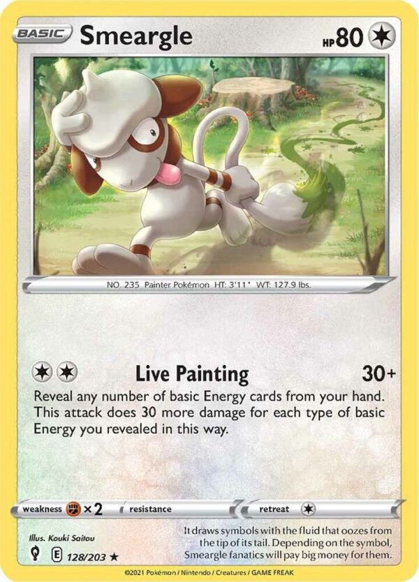 Smeargle 128/203 Normal SWSH07: Evolving Skies