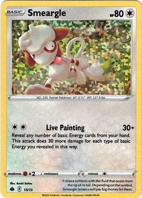 Smeargle 15/15 015/015 Holofoil McDonald’s Promos 2022