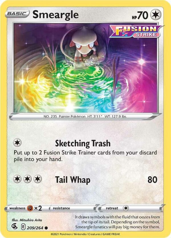 Smeargle 209/264 Normal SWSH08: Fusion Strike Smeargle 209/264 Normal SWSH08: Fusion Strike