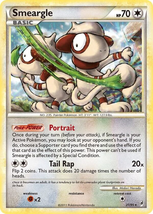 Smeargle 21/95 Holofoil Call of Legends Smeargle 21/95 Holofoil Call of Legends