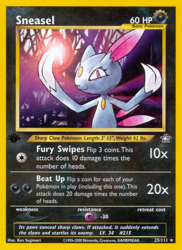 Sneasel 025/111 Unlimited Neo Genesis Sneasel 025/111 Unlimited Neo Genesis