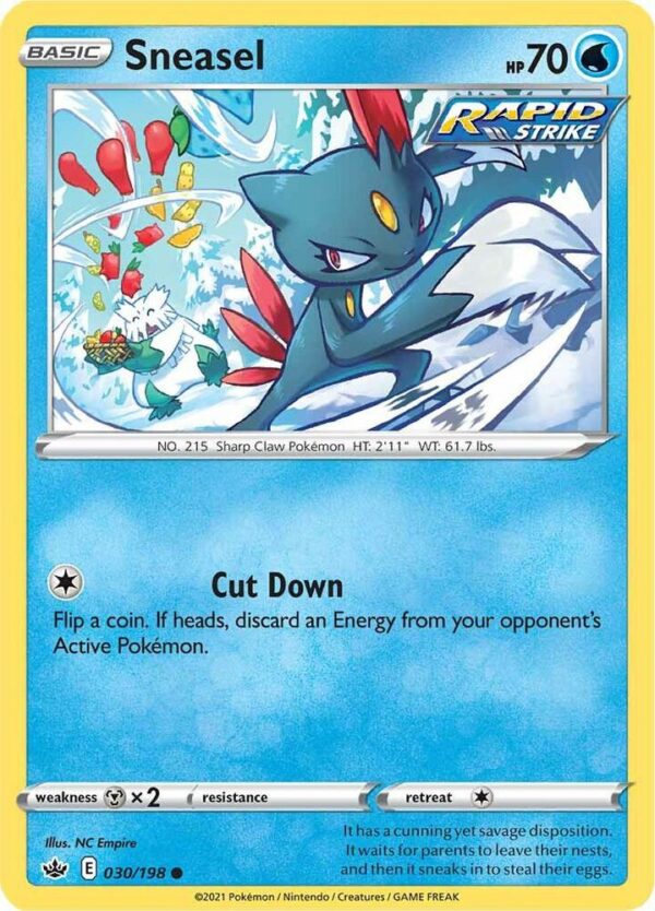 Sneasel 030/198 Reverse Holofoil SWSH06: Chilling Reign