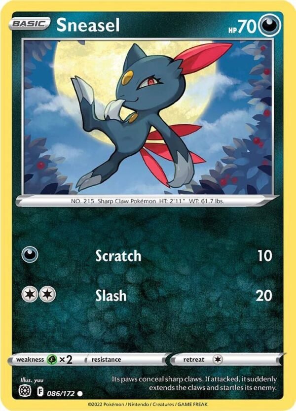 Sneasel 086/172 Normal SWSH09: Brilliant Stars